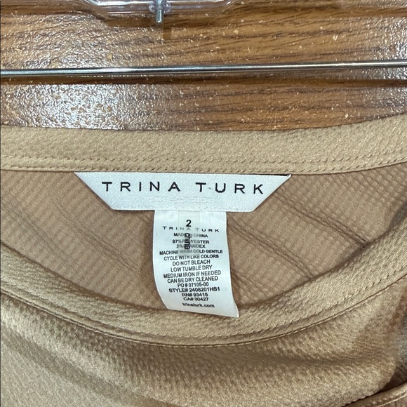 Trina Turk Gold Asymmetrical Wrap like Maxi Skirt - Picture 2 of 3